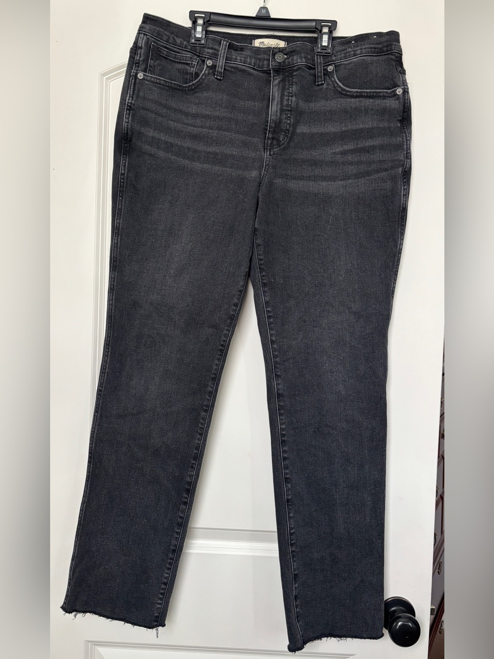 Madewell Mid-Rise Stovepipe Black Jeans